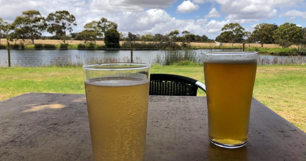 Beerfarm alfresco views in south west WA.