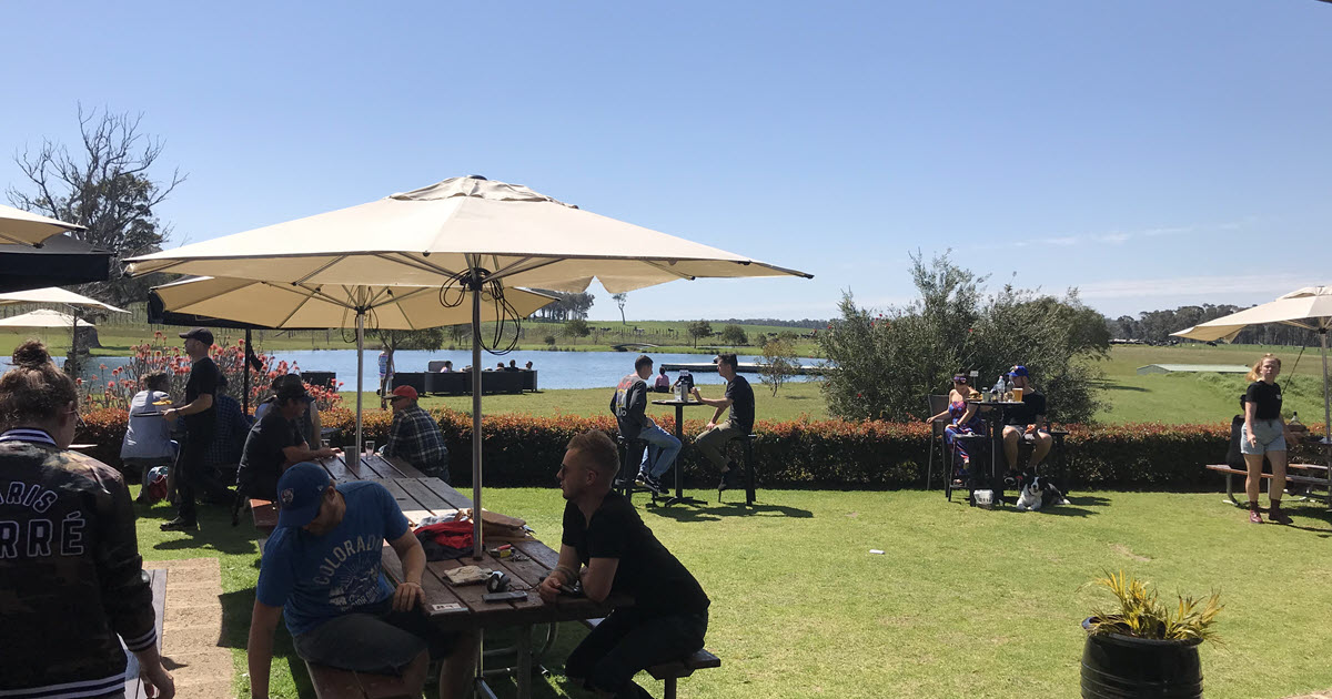 cheeky monkey brewery Wilyabrup view from dining area