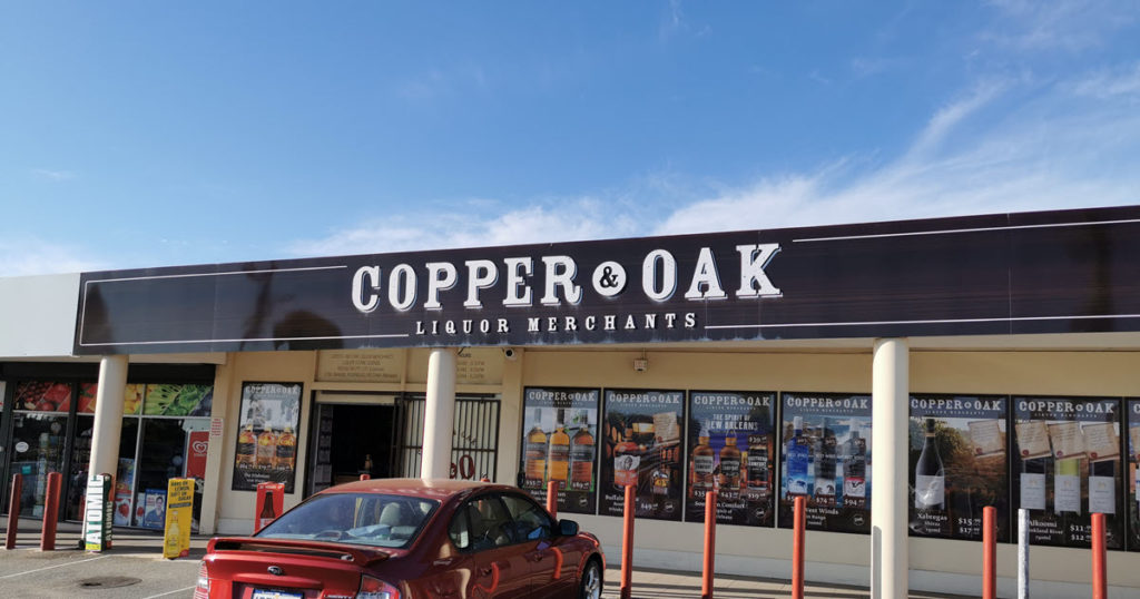 copper and oak bottle shop tuart hill store front