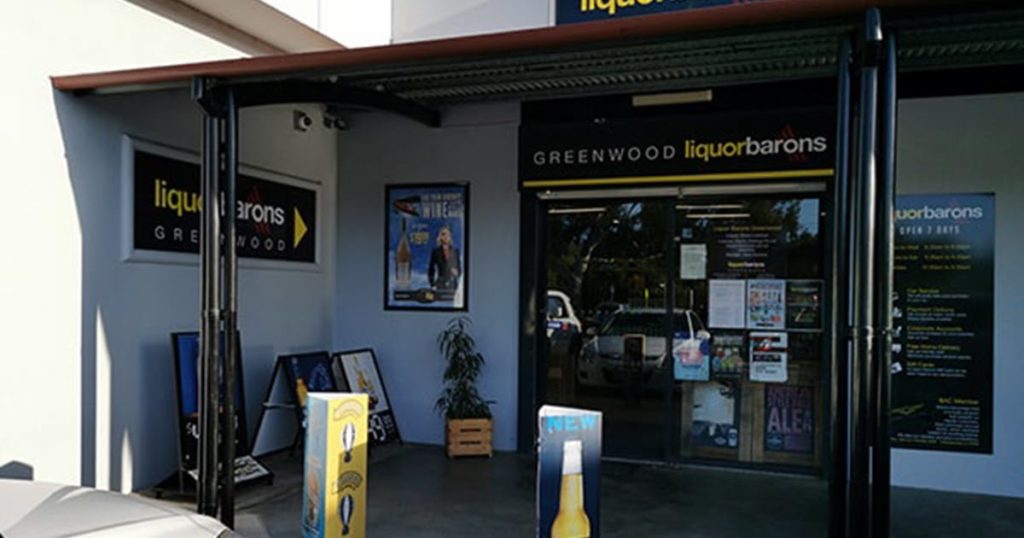 Liquor Barons Greenwood bottle shop.