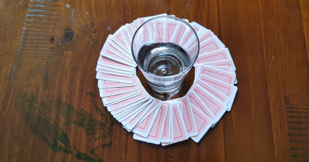 Kings Cup drinking game, also known as circle of death.
