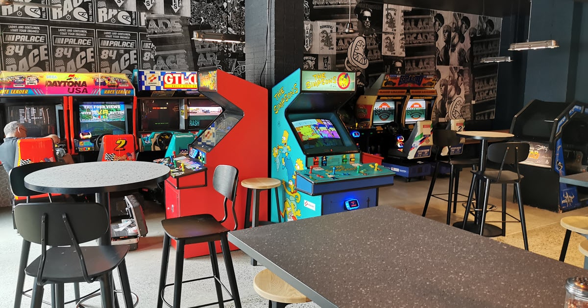 palace arcade victoria park beer venue arcade machines