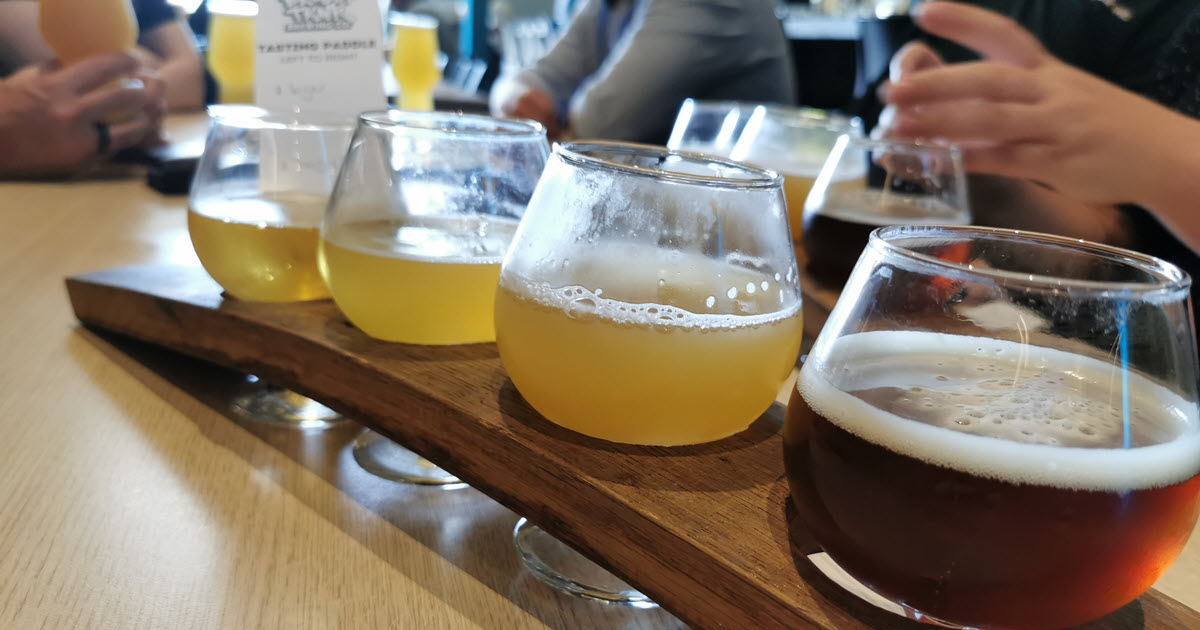 Bright Tank Brewing Co beer paddle.