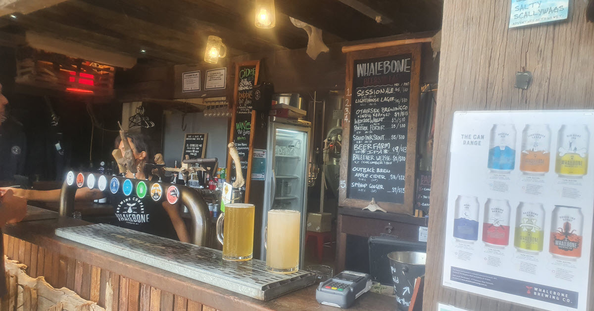 Whalebone Brewing Co bar.